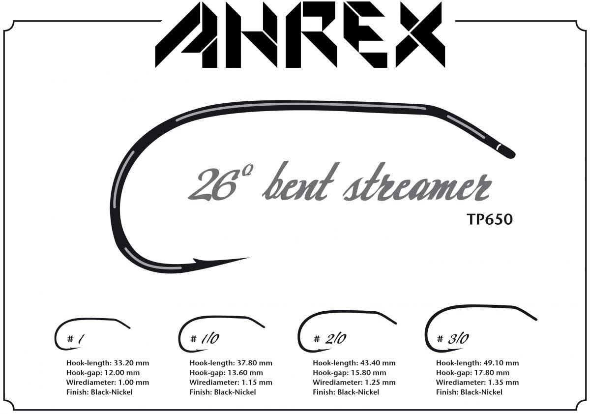 Ahrex TP650 26 Degree Bent Streamer Hook