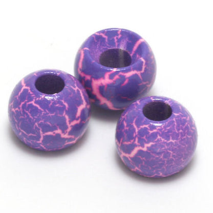 Crackle Slotted Tungsten Beads