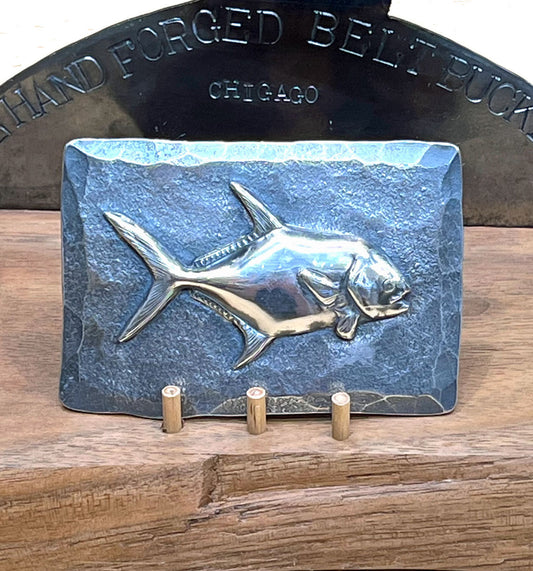 Hand Forged Belt Buckle- Sterling Permit