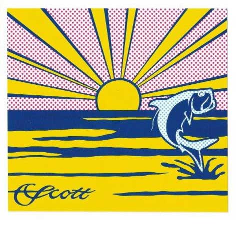 Scott Rising Sun/Jumping Tarpon Decal