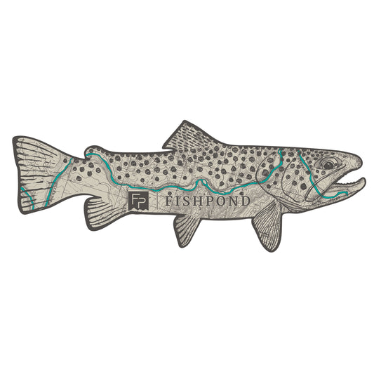 Fishpond Topo Trout Sticker - 8"